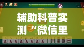 辅助科普实测“微信里有麻将必赢神器”透视开挂辅助教程