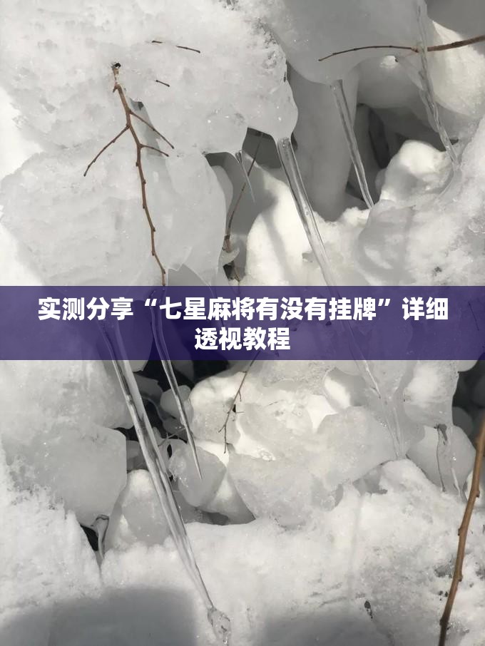 实测分享“七星麻将有没有挂牌”详细透视教程