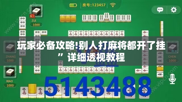 玩家必备攻略!别人打麻将都开了挂”详细透视教程