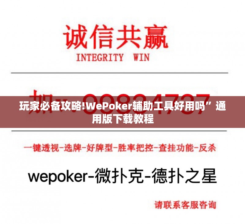玩家必备攻略!WePoker辅助工具好用吗	”通用版下载教程