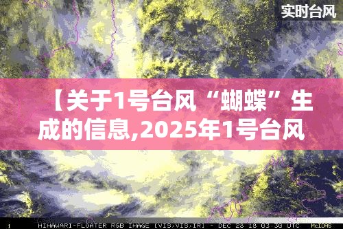 【关于1号台风“蝴蝶	”生成的信息,2025年1号台风蝴蝶的强度】