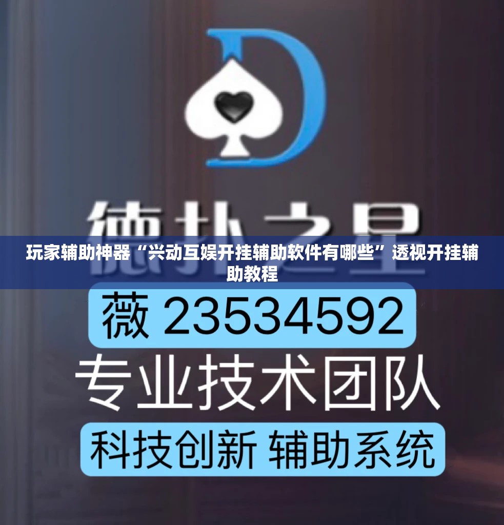 玩家辅助神器“兴动互娱开挂辅助软件有哪些”透视开挂辅助教程